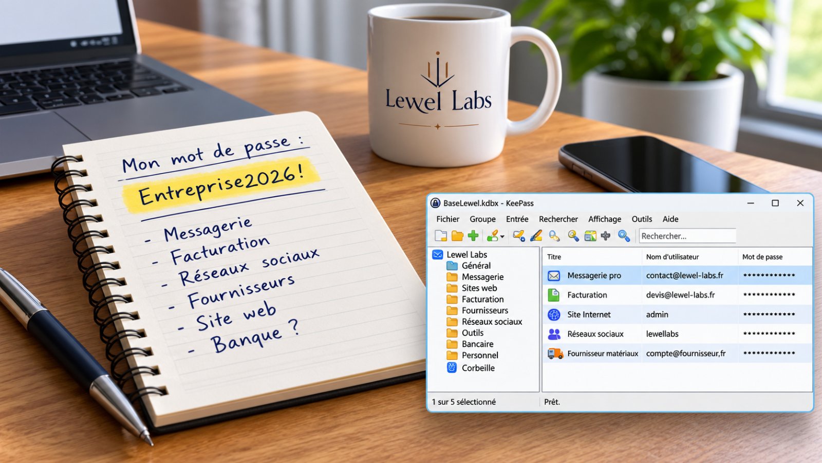 Keepass pour stocker tous ses mots de passe